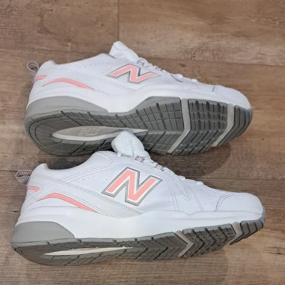 New Balance 608 White with Pink Accents - Picture 7 of 15